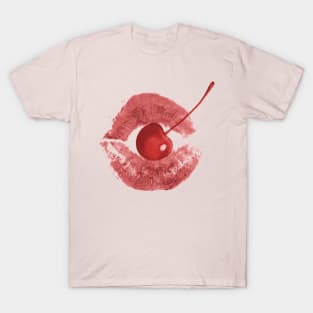 Coquette Red Lips Cherry T-Shirt